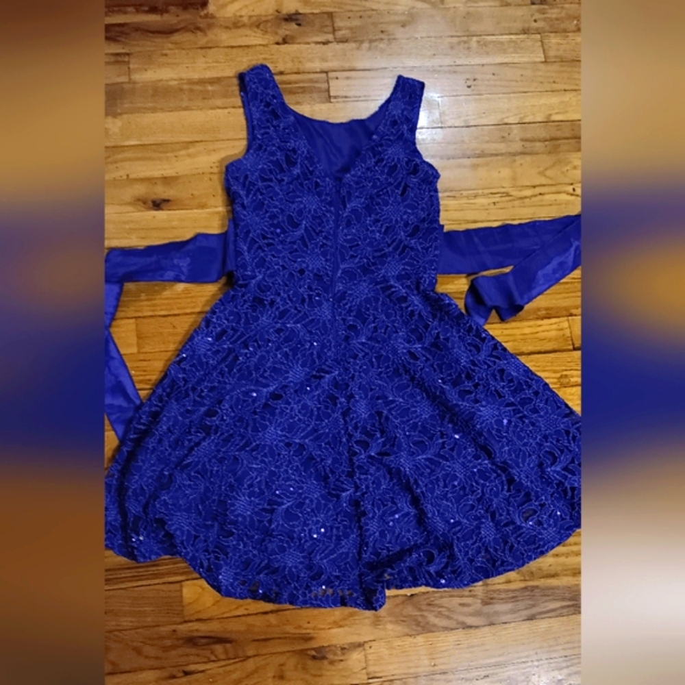 Graduation Sweet Sixteen Blue Party Dress M - Picture 2 of 4